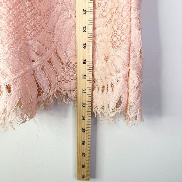 Lovers + Friends Dress Women XS Pink Marlie Crochet Lace Mini Coquette Boho NWOT - Picture 8 of 9